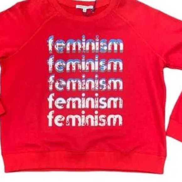 New without Tags! Rebecca Minkoff Red Graphic Sweatshirt size large runs small - Picture 2 of 3